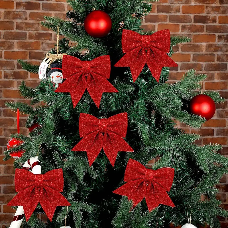 5個、クリスマスツリーの飾り、クリスマスリース、クリスマスツリー